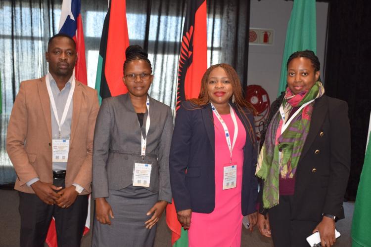 In the picture from left to right: Mr. Malunga, Ms. Kabisala, Honourable Malera and Ms. Mangulama